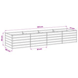 Raised Garden Bed Brown 320 x 80 x 55 cm cold-rolled steel 8006421