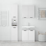 ZNTS 3 Piece Bathroom Cabinet Set White Engineered Wood 3115876