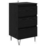 Sideboard Black Oak 40 x 35 x 70 cm Engineered Wood and Iron 881707
