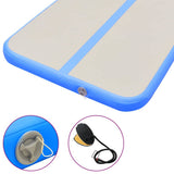 Inflatable Gymnastics Mat with Pump 300x100x10 cm PVC Blue 91913
