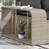 Storage Shelves 2 pcs Light Grey Poly Rattan 366188