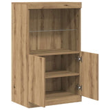 LED Sideboard Brown 60 x 37 x 100 cm Engineered Wood 863034