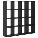 Book Cabinet Black Oak 137.5 x 29 x 137.5 cm Engineered Wood 3388357