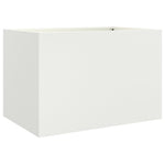 ZNTS Planter White 62x40x39 cm Steel 841596