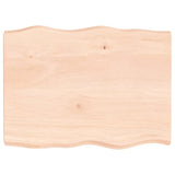 Table Top 80x60x cm Untreated Solid Wood Live Edge 363880