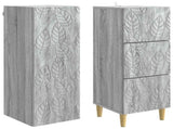 Cabinet Set 2 pcs Grey Sonoma 33 x 34.5 x 90 cm Engineered Wood 3416733