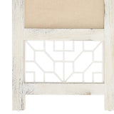 6-Panel Room Divider Cream 210x165 cm Fabric 338561