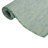 Outdoor Flatweave Rug 140x200 cm Turquoise 340803
