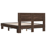 Bed Frame without Mattress Brown Oak 140x190 cm 3280216
