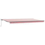 Retractable Awning Red and White 600 x 350 cm 3331721