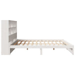 Bookcase Bed without Mattress White 180x200cm Super King Solid Wood Pine 3322400