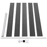 Fence Panel Set WPC 872x105 cm Black 3070450