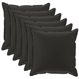 Cushion with Pillow HOUTEN 6 pcs Black Polyester 935279