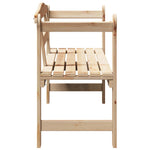Outdoor Bench Brown 119 x 76 x 44cm Solid pine wood 4012185