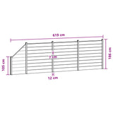 Fence Panel 4 pcs WPC and Aluminium Brown 3429386