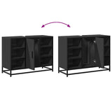 Bathroom Sink Cabinet Black 80x33x60 cm Engineered Wood 849289