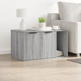 Cat Litter Box Enclosure Grey Sonoma 80x50x45 cm Engineered Wood 857738
