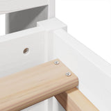 Bookcase Bed without Mattress White 75x190 cm Small Single Solid Wood Pine 3323168