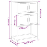 Sideboard Pink 68.5x38.5x107 cm Steel 846483