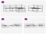 Outdoor Sofa Set 6 pcs Natural 3366022