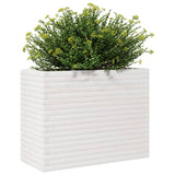 ZNTS Garden Planter White 90x40x68.5 cm Solid Wood Pine 3282490