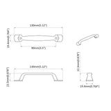 Furniture Handle 250 pcs Black 130 x 19.4 x 22.3 mm Aluminium 864694
