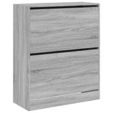 Shoe Cabinet Grey Sonoma 80x34x96.5 cm Engineered Wood 839971