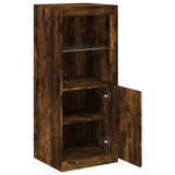 Sideboard with LED Lights Smoked Oak 41x37x100 cm 836648