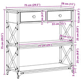 Console Table with Drawer Artisan oak 75 x 28 x 75 cm 863536