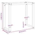 ZNTS Dining Table Legs O-Frame 80x40x73 cm Steel 357885