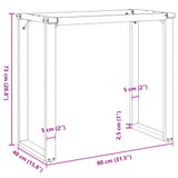 ZNTS Dining Table Legs O-Frame 80x40x73 cm Steel 357885