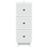 Drawer Cabinet White 33 x 34.5 x 90 cm Engineered Wood 893925
