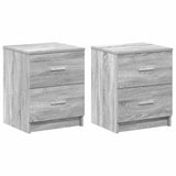 Bedside Cabinets 2 pcs with 2 Drawers Grey Sonoma 40x36x50 cm 858796
