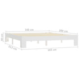 Bed Frame without Mattress Brown 160x200 cm Solid Wood Pine 283296