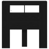 LED Headboard Black Oak 100 x 18.5 x 103.5 cm Engineered Wood 863113
