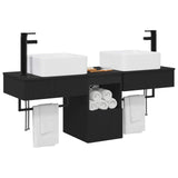 Bathroom Cabinet Set 3 pcs Black 53 x 35 x 39 cm 3405608