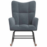 Rocking Chair Dark Grey 78 x 61 x 98 cm Velvet 42022451