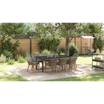Garden Dining Set with Cushion 9 pcs Grey Poly Rattan 3261690