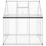 ZNTS Greenhouse with Base Frame Silver 169x169x195 cm Aluminium 4005828