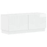 5 Piece LED TV Cabinet High Gloss White Engineered Wood 3416844