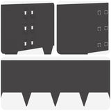 Lawn Edging 20 pcs 100 x 30 cm Steel Black 8008624