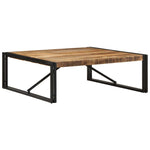 ZNTS Coffee Table 100x100x35 cm Solid Rough Wood Mango 4016667