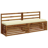 2-Piece Bench Cushions VUGHT 2 pcs 100% Polyester Cream 951493