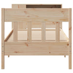 ZNTS Bookcase Bed without Mattress 100x200cm Solid Wood Pine 3323197