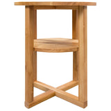 ZNTS Side Table 40x50 cm Solid Oak Wood 247044