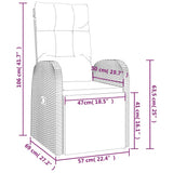 3 Piece Garden Lounge Set Black Poly Rattan&Steel 3157672