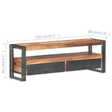 TV Cabinet 120x30x40 cm Solid Wood 321554
