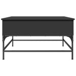 ZNTS Coffee Table Black 80x80x45 cm Engineered Wood and Metal 845401