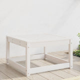 Garden Footstool White Solid Wood Pine 844680