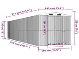 Garden Shed Anthracite 192x772x223 cm Galvanised Steel 3147456